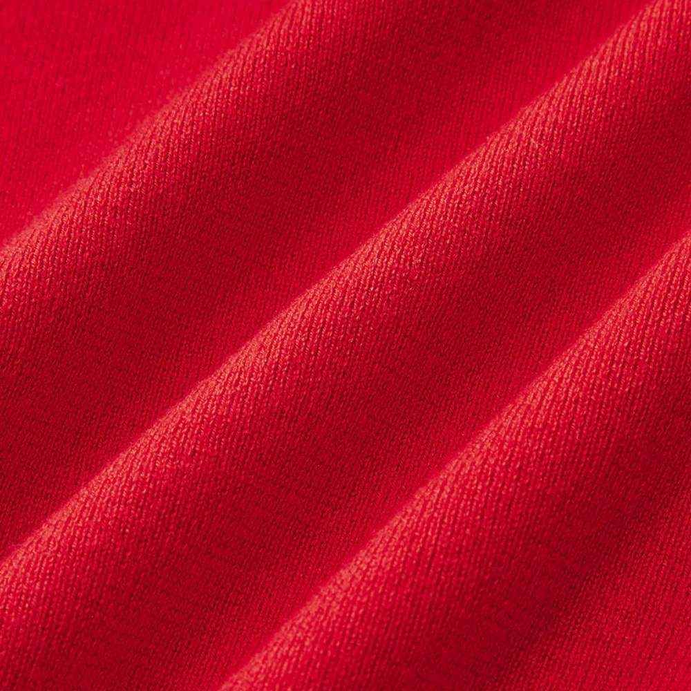Commense Contrast Trim Button Wool Blend Red Cardigan - Picture 3 of 3
